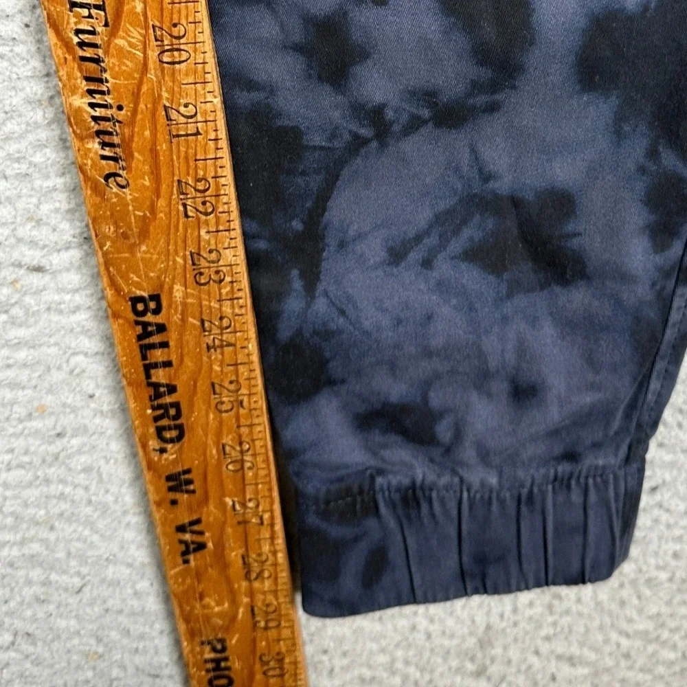 NEW Hollister Pants Men Medium Blue Black Tie Dye Skinny Jogger Advanced Stretch